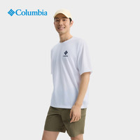Columbia哥伦比亚户外25春夏男女吸湿速干运动短袖T恤AE5759 101 宽松版型 XL (185/104A)