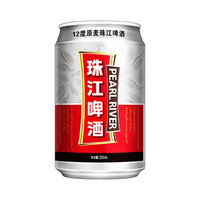 珠江啤酒国产啤酒 12°P原麦珠江啤酒 330mL 1罐