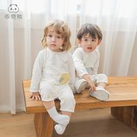 宝宝长袖连体衣夏季薄款新生儿睡衣服6个月婴儿纯棉a类哈衣爬服