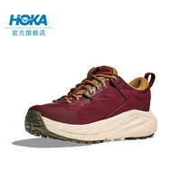 HOKA ONE ONE 男女款夏季卡哈低帮防水徒步鞋KAHA LOW GTX特别版 深红色/石膏白 36.5