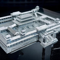 奥趣牛益知玩具10岁以上金属未央宫3D立体金属拼图手工智拼装模型成 金鹿号