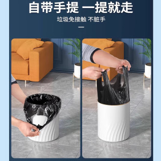 洁又佳（JIEYOUJIA）手提垃圾袋加厚背心式黑色家用厨房卫生间垃圾桶袋厨房用塑料袋 加厚手提46*60cm【100只】