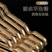 法洁诺（FAJIENUO）衣架太空铝合金晾挂衣服架子裤架家用防滑无痕衣轻奢高端 【防潮防锈】普通1.2cm宽 轻奢金 30个