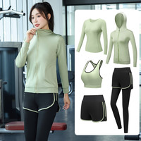 瑜伽服套装女专业晨跑服2025新款高级感运动跑步速干衣网红健身服