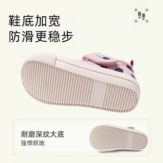 BoBDoG巴布豆卡乐儿童帆布鞋女童板鞋透气舒适室内鞋宝宝布鞋小童软底单鞋子新款 卡其色 27 内长16.9cm建议脚长15.9cm