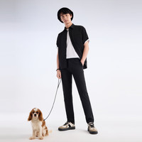 九牧王轻松裤lite2.0【冰爽版】男裤休闲裤男2025夏季高弹防晒男裤子M 合体版+黑色+JB1EX20213 41 .5码185/104C/3.18尺106cm