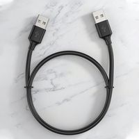 昊微 双头USB数据线公对公双向连接线接头双线两边电脑加长转换连接线供电线笔记本散热器线充电线通用 双头USB线【条装】 米