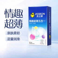 杰士邦 超薄五合一安全套 共32只装