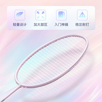 的幸 羽毛球拍初学者超轻专业全碳素均衡耐用羽毛球单 星耀黑 24磅（标准初学者磅数