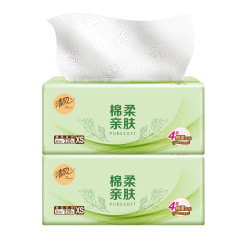清风 抽纸餐巾纸卫生纸面巾纸 4层 320张*2包