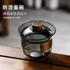 唯铭诺玻璃茶杯手抓壶盖碗防烫三才泡茶碗带盖功夫茶具套装 军绿色