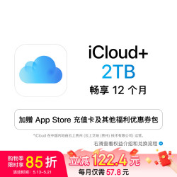 苹果 Apple iCloud+ 2TB 12个月权益包 适用iPhone/iPad/Mac