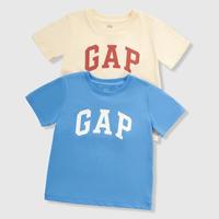 Gap男女幼童2024春秋季款纯棉字母logo短袖T恤儿童装404338