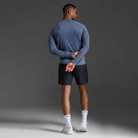 2XUIgnition系列圆领卫衣男秋冬季休闲保暖百搭速干吸湿跑步运动上衣 靛蓝色/银色反光 XL