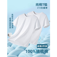 JEEP SPIRIT 1941 ESTD吉普短袖T恤男半袖上衣夏季简约休闲宽松百搭纯棉打底服 黑色+白色 S (80-95斤)