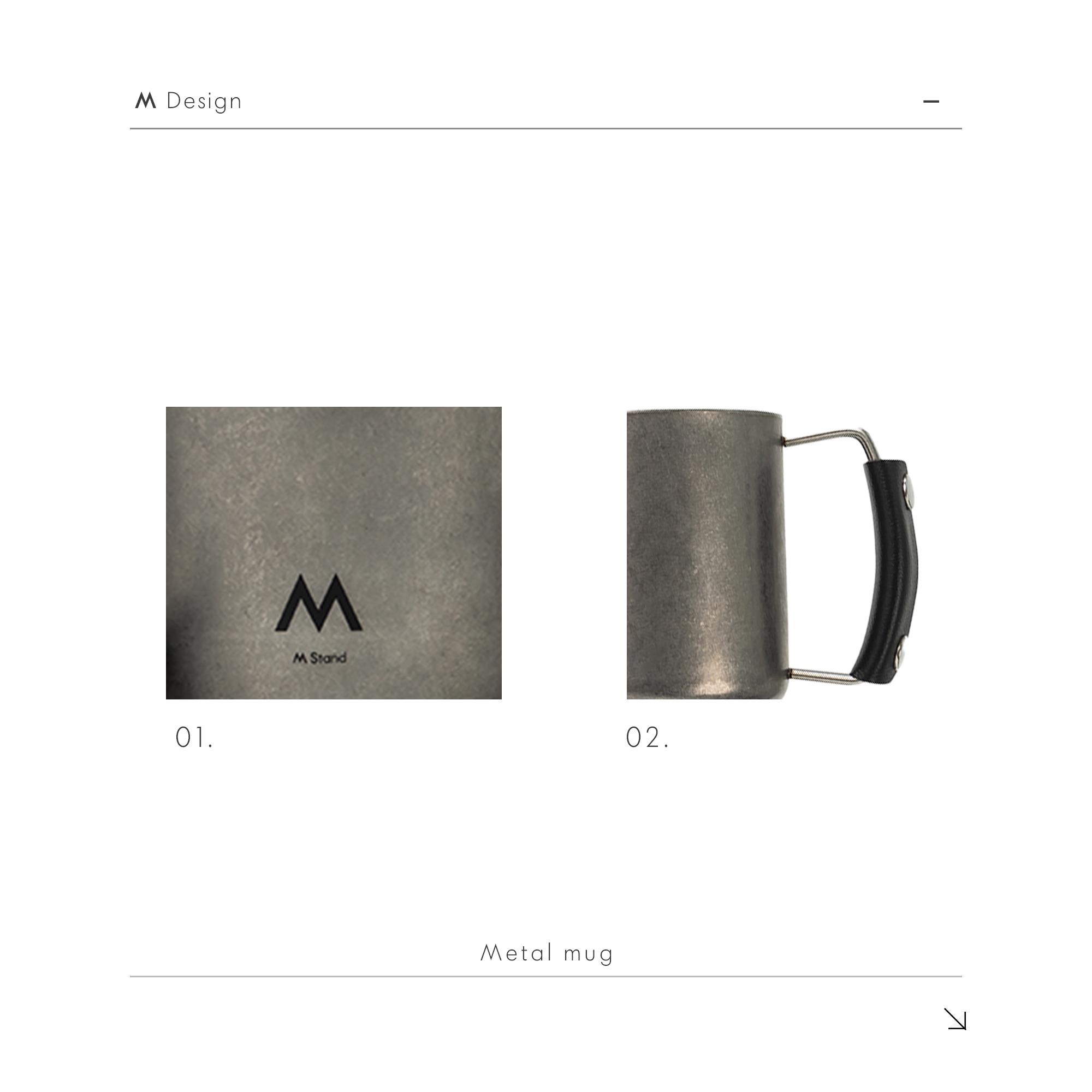 M Stand金属咖啡马克杯330ml 不锈钢材质耐用复古mstand周边