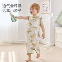 ibaby儿童睡衣男女童夏季薄款睡裙婴儿空调家居服中大童宝宝背心睡袍E 背心睡袍-卡皮巴拉 110码