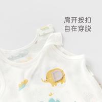 男女宝宝背心睡衣服裤子夏季透气网眼套装婴儿薄款纯棉a类两件套