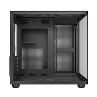 EVESKY海景房MINI全景版机箱电脑机箱无立柱台式主机m-atx主板白色侧透240水冷游戏机箱非暴风雪S920 海景房全景版-黑色+3个棱镜ARGB风扇