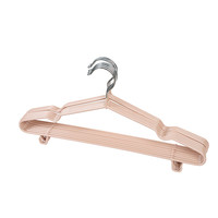 美丽雅防滑无痕宽肩大衣架高承重立体支撑晾晒衣架颜色 防滑带勾衣架【长42.5cm】8个 防滑带勾衣架【长42.5cm】 8个