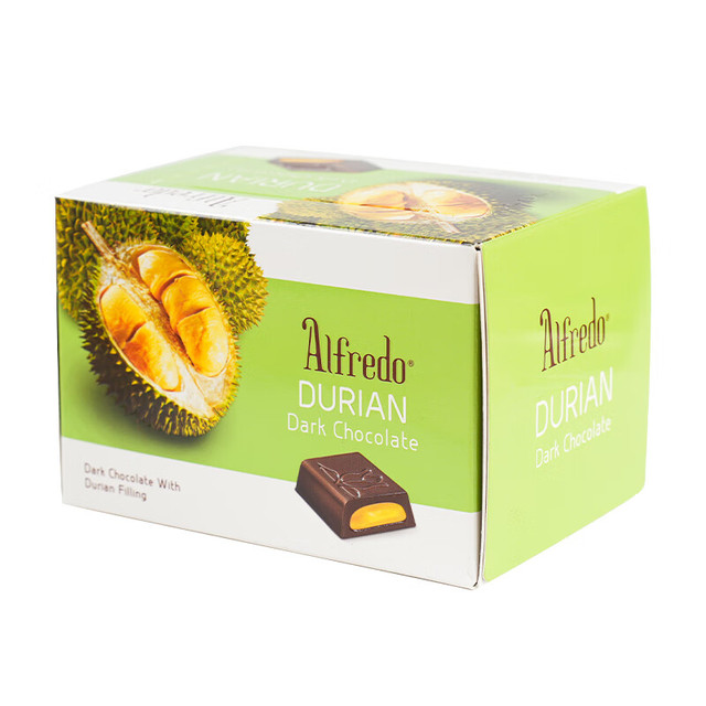 爱芙 Alfredo 马来西亚进口 榴莲夹心 黑巧克力 *1盒