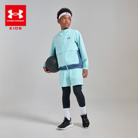 安德玛（Under Armour）男童假两件打底二合一长裤版型运动裤251123126 浅蓝 150cm 