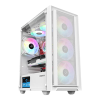 至睿 (Vision)甄选V6 至睿机箱台式电脑主机箱 支持M-ATX主板 240水冷玻璃白色机箱台式侧透机箱 甄选V6白+雷匠炫彩RGB风扇4把(大4PIN) 支持M-ATX主板/240水冷/6风扇