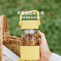 北鼎(Buydeem)泡茶随手杯 茶水分离家用耐高温玻璃杯