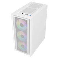 至睿 (Vision)甄选V6 至睿机箱台式电脑主机箱 支持M-ATX主板 240水冷玻璃白色机箱台式侧透机箱 甄选V6白+棱镜5PRO白一正三反 支持M-ATX主板/240水冷/6风扇位