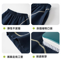 汪汪队男童裤子2025儿童夏季短裤男孩运动裤男宝宝夏款五分裤 古典黑(252PK0121)