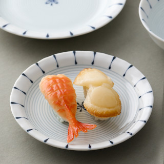 美浓烧渕十草系列餐具饭碗汤碗面碗盘子深盘日式 小钵12cm 1个
