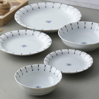 美浓烧渕十草系列餐具饭碗汤碗面碗盘子深盘日式 小钵12cm 1个