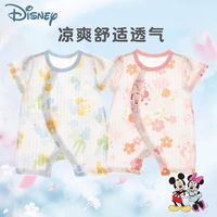 迪士尼Disney2件 0-18月婴儿衣服夏天夏季薄款宝宝连体衣短袖哈衣