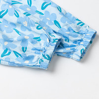 森马 Semir儿童长裤2024潮流满印休闲裤夏季裤子男童女童束脚防蚊裤 绿蓝色调00348 105 cm