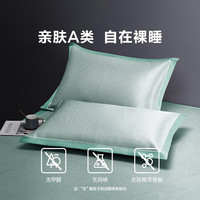 LOVO罗莱生活旗下品牌 A类可水洗凉席空调冰丝席可折叠高碳光软席子 【A类可水洗凉感席】绿-床笠款 两件套 90cm*200cm