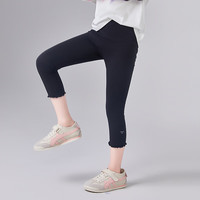 笛莎（DEESHA）童装儿童女童瑜伽裤2025夏季中大童休闲基础弹力打底裤 黑色 120