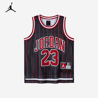 NIKE JORDAN 耐克AJ童装男童23号篮球服背心夏季儿童条纹运动上衣 【建议身高140-152cm】