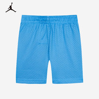 NIKE JORDAN 耐克AJ童装男童短裤夏季儿童网眼透气篮球短裤 苔藓蓝 110 /50 【身高98-104cm】