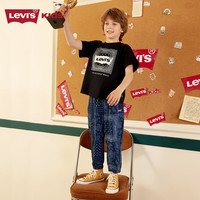 Levi's李维斯童装男童纯棉短袖T恤夏季新款儿童腰果花纹休闲短T上衣   【建议身高116-122cm】