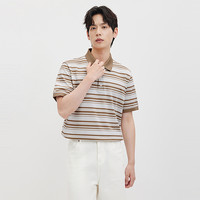 【丝光棉】七匹狼短袖polo衫男士2025夏翻领条纹抑菌短T恤男 190/104A/XXXXL 备用