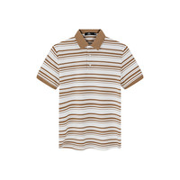 【丝光棉】七匹狼短袖polo衫男士2025夏翻领条纹抑菌短T恤男 165/84A/M 备用1