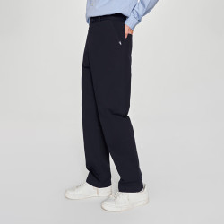 Lee 舒适直筒Logo织标男休闲裤 藏蓝色