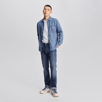 Lee LMT009 翻领工装长袖牛仔衬衫 浅蓝色 S