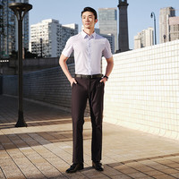 雅戈尔（YOUNGOR）短袖衬衫男TR多组份面料衬衫凉感因子接触凉感夏日清凉2025新品 VSTR114793HJA