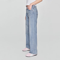 李 Lee凉凉裤25春夏429标准中腰直脚轻薄怀旧复古浅蓝色女牛仔裤 浅蓝色 26