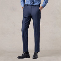 GORNIA 格罗尼雅 男士羊毛材质西裤商务蓝色百搭中年长裤男