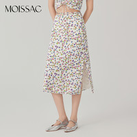 摩萨克 MOISSAC 商场同款 摩萨克夏法式浪漫优雅H型玫瑰碎花半身长裙女