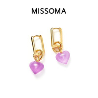 MISSOMA 爱心果冻宝石吊坠耳环可拆卸多用小众设计