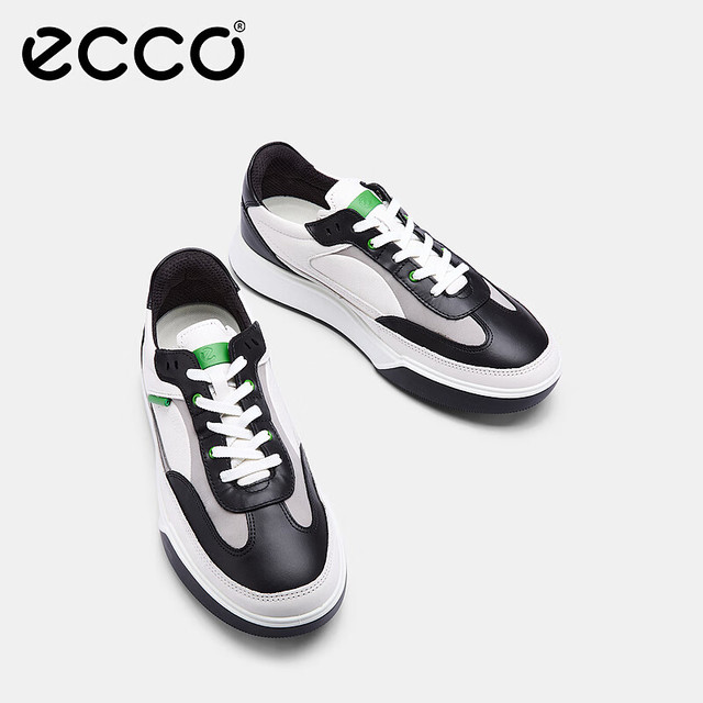 PLUS会员：ecco 街头 男款厚底板鞋 539804