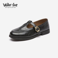 奥卡索 Walker Shop 小皮鞋女2025春季新款浅口单鞋平底一脚蹬玛丽珍女鞋